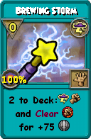 Wizard101 Storm spell card: Brewing Storm, Spell ID 17623