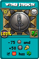 Wizard101 Death spell card: Wither Strength, Spell ID 17624