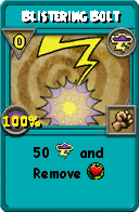 Wizard101 Storm spell card: Blistering Bolt, Spell ID 17626