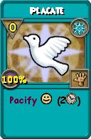 Wizard101 Ice spell card: Placate, Spell ID 17628