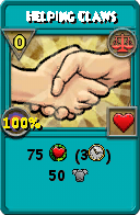 Wizard101 Balance spell card: Helping Claws, Spell ID 17631