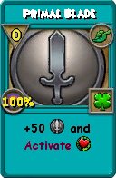 Wizard101 Life spell card: Primal Blade, Spell ID 17637