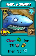 Wizard101 Ice spell card: Hark, a Shark!, Spell ID 17638