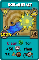 Wizard101 Myth spell card: Ocular Blast, Spell ID 17639