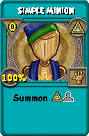 Wizard101 Myth spell card: Simple Minion, Spell ID 17648