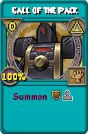 Wizard101 Myth spell card: Call of the Pack, Spell ID 17650