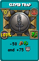 Wizard101 Balance spell card: Clever Trap, Spell ID 17665