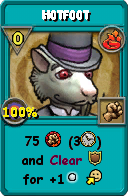 Wizard101 Fire spell card: Hotfoot, Spell ID 17666