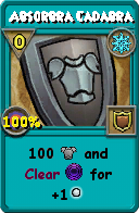 Wizard101 Ice spell card: Absorbra Cadabra, Spell ID 17674