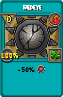 Wizard101 Fire spell card: Redeye, Spell ID 17675