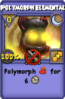 Wizard101 Moon spell card: Polymorph Elemental, Spell ID 17681