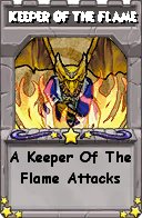 Wizard101 School 16 spell card: Keeper Of The Flame, Spell ID 17683