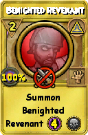 Wizard101 Myth spell card: Benighted Revenant, Spell ID 17694