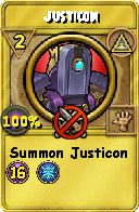 Wizard101 Myth spell card: Justicon, Spell ID 17702