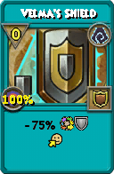 Wizard101 Shadow spell card: Velma's Shield, Spell ID 17712