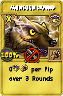 Wizard101 Storm spell card: Monsoon Hound, Spell ID 17713