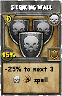 Wizard101 Death spell card: Silencing Wall, Spell ID 17717