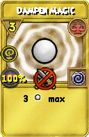 Wizard101 Balance spell card: Dampen Magic, Spell ID 17731