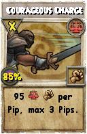 Wizard101 Balance spell card: Courageous Charge, Spell ID 17732