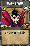 Wizard101 Death spell card: Dark Sprite, Spell ID 17743
