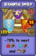 Wizard101 Balance spell card: Elemental Shield, Spell ID 17751