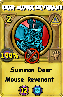 Wizard101 Myth spell card: Deer Mouse Revenant, Spell ID 17761