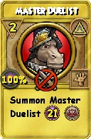 Wizard101 Myth spell card: Master Duelist, Spell ID 17765