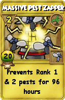 Wizard101 Gardening spell card: Massive Pest Zapper, Spell ID 17766