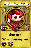 Wizard101 Myth spell card: Whatchamagolem, Spell ID 17768