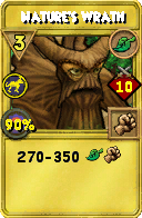 Wizard101 Life spell card: Nature's Wrath, Spell ID 17783
