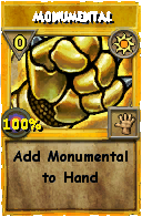 Wizard101 Sun spell card: Monumental, Spell ID 17785