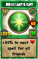 Wizard101 Life spell card: Brilliant Light, Spell ID 17789
