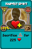 Wizard101 Balance spell card: Harvest Spirit, Spell ID 17791