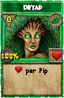 Wizard101 Life spell card: Dryad, Spell ID 17796