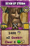 Wizard101 Storm spell card: Scion of Storm, Spell ID 17807