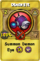 Wizard101 Myth spell card: Demon Eye, Spell ID 17808
