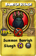 Wizard101 Myth spell card: Banrigh Sluagh, Spell ID 17836