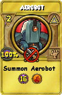 Wizard101 Myth spell card: Aerobot, Spell ID 17840