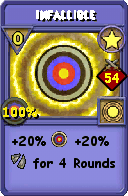 Wizard101 Star spell card: Infallible, Spell ID 17846