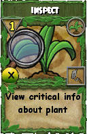Wizard101 Gardening spell card: Inspect, Spell ID 17858
