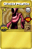 Wizard101 Death spell card: Crimson Phantom, Spell ID 17859