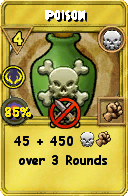 Wizard101 Death spell card: Poison, Spell ID 17867