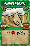 Wizard101 Life spell card: Faith's Renewal, Spell ID 17873