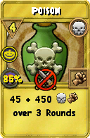 Wizard101 Death spell card: Poison, Spell ID 17881
