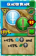 Wizard101 Life spell card: Glacier Blade, Spell ID 17883