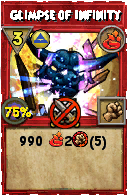 Wizard101 Fire spell card: Glimpse of Infinity, Spell ID 17896