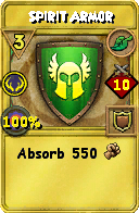 Wizard101 Life spell card: Spirit Armor, Spell ID 17907