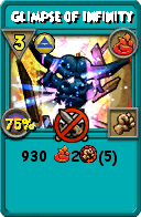 Wizard101 Fire spell card: Glimpse of Infinity, Spell ID 17910