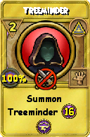 Wizard101 Myth spell card: Treeminder, Spell ID 17914