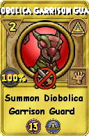 Wizard101 Myth spell card: Diobolica Garrison Guard, Spell ID 17916